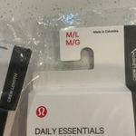 Lululemon Daily Essentials Daily Stride Ribbed Crew Socks M L White Green Peach Photo 2