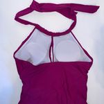 One Piece B2Prity Swimsuit Womens Medium Pink High Neck  Halter Ruched Photo 5
