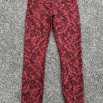 Lululemon pink & maroon floral leggings size 6 Photo 1