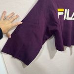 FILA  Palmira Crop Sweater Burgundy Size Large Photo 1