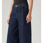 Free People NEW x Levi's XL Culotte Dark Blue Wash Shaded View Jeans Size 25 / 4 Photo 12