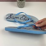 Sam Edelman  Blue Gold Thong Sandals Casual Women Size 8M Summer Photo 1