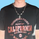 Cross Pendant Necklace for Men Women,Streetwear Punk Hip Hop Unisex Style Silver Photo 5