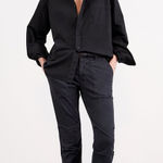 Nili Lotan Cropped French Military Pant in Navy Blue Size 4 Photo 0