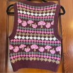Forever 21 Multicolor Knit Mushroom Sweater Vest Photo 2