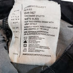 Current/Elliott Current Elliott Jeans Size 23 The Combat Stiletto Matte Black Denim Pants Women's Photo 5