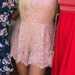 Entro Pink Lace Romper Photo 0