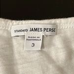 James Perse  Standard Cotton white rolled sleeve Tshirt Dress, lined, size L Photo 4