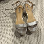 Badgley Mischka Ashley By 26 International Silver Wedge Sandals Photo 5