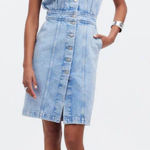 Madewell  Denim Cap Sleeve Shirtdress Aquino Wash Button Front Size 10 Photo 0