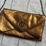 Antonio Melani Bronze Clutch with Chain Strap Photo 3