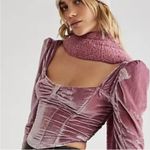 Free People  Bridgette Velvet Puff Sleeve Corset Photo 3