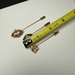 Signed Avon Lapel Stick Pin Gold Tone Lot Of 3 Cameo, Butterfly Etc Photo 14