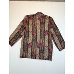 Irwin Alan Chicago Tapestry Floral Blazer Jacket Vintage Striped Rose Tan Size 10 Photo 1