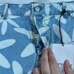 Vanilla Star Jeans Vanilla Star Daisy Floral Pattern Festival Raw Hem Button Fly Denim Jean Shorts Photo 5