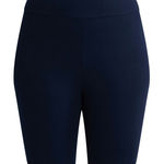 TERRA & SKY Biker Shorts Size 0X 14W Polyester Spandex Pull On Navy Womens NWOT Blue Photo 0