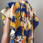 Anthropologie  Cassandra maxi Maeve DressYellow Blue Birds Short Sleeves X-Large Photo 10