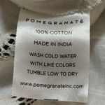 Lucky Brand NEW Pomegranate Inset Cotton Peasant White Cottagecore Eyelet Top XS Photo 10
