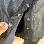 Love Tree   Faux Leather Black Midi A-Line Skirt SZ:S Photo 2