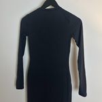 SKIMS Fits Everybody Long Sleeve Crewneck Dress in Onyx Black Size Medium Photo 7