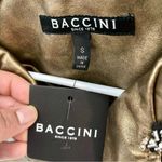 Baccini NWT  Women's Biker Leather Jacket Coat Rose Gold Metallic Size: Small Photo 4