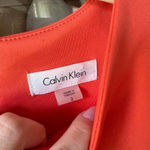 Calvin Klein Scuba midi dress coral orange wedding guest business office formal Photo 3