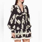 Alexis  Rimini‎ Tassel Embroidered Floral Black and White Mini Dress Size S Photo 1