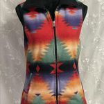 CHAPS Sport Vest Womens Aztec Fleece Southwestern Zip Lightweight Pockets Sz S Photo 1