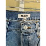 RE/DONE NWT High Rise Ankle Crop Jeans in Worn Blue Destroy Size 29 Photo 7