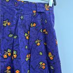 Saks 5th Avenue Women’s Vintage 80s Retro Y2K High Waist Floral Pattern Purple Short Size 4(27) Photo 7