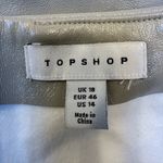 Topshop  Vinyl Wrap Skirt Vegan Faux Leather Grunge Punk  Dove Grey Size 14 NWT Photo 11