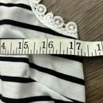 Stella Striped Crochet Trim Babydoll Tank Top Women's Size Medium White Photo 8