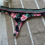 Eidon  Kali Thong Bikini Bottom Black Nirvana Floral Print Photo 1