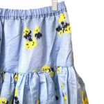 Tanya Taylor Lara Floral Midi A-Line Skirt Blue/Yellow NWT Small Photo 4