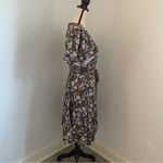 MikaRose Fit Flare Midi Dress 1X Floral Navy Blue Orange Flower Boho Bloomcore Photo 1