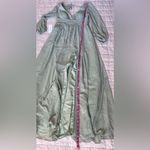 Azazie NWT Dusty Sage Norah Chiffon A-Line V-Neck Long Sleeve Chiffon Dress- 10 Photo 8