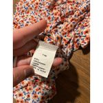 Women’s Dress Floral Ruffle Kirundo Small Orange Blue Tie Short Sleeve Summer Pink Photo 6