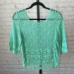 Seagreen Crochet Granny Square Top Blue Photo 1