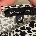 Kendall + Kylie Women’s XS Black White Mini Dress Spaghetti Straps Slit Stretch Photo 3