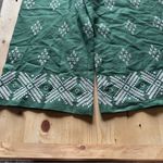 ZARA  Green Pants with‎ White Embroidered Accents Photo 1