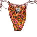 VDM The Label Marley Reversible String Bikini Bottom Floral / Stripe Med New Photo 57