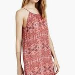Lucky Brand Kaye Red Multicolor Paisley Halter Fully Lined Mini Dress, Sz S Photo 2