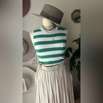Babaton ARITZIA  sleeveless striped knit‎ top green white Womens SIZE LARGE Photo 1