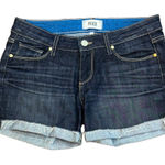 Paige  Jimmy Jimmy Dark Wash‎ Short Cuffed Denim Jean Shorts Size 25 Photo 0