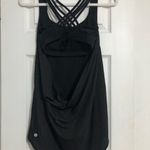 Lululemon black gold stripe cross cross built in bra tank top women’s size 8 Photo 6