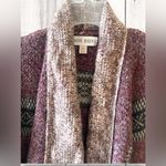 Knox Rose  Cardigan Womens XS Gray Dusty Rose Open Front Fringe Duster Beach Boho Photo 1