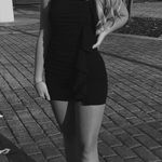 Black Ruffle Cocktail Dress Photo 2