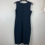 Emporio Armani Dress Black Blue Fitted Career Sleeveless Color block 42 Midi Photo 1