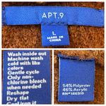 Apt. 9  Sweater V-neck Oversized Long Sleeves Soft Dark Orange Women’s Size Large Photo 8