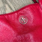 Tory Burch Michelle Tote Large Cherry Red Shoulder Bag Purse Photo 4